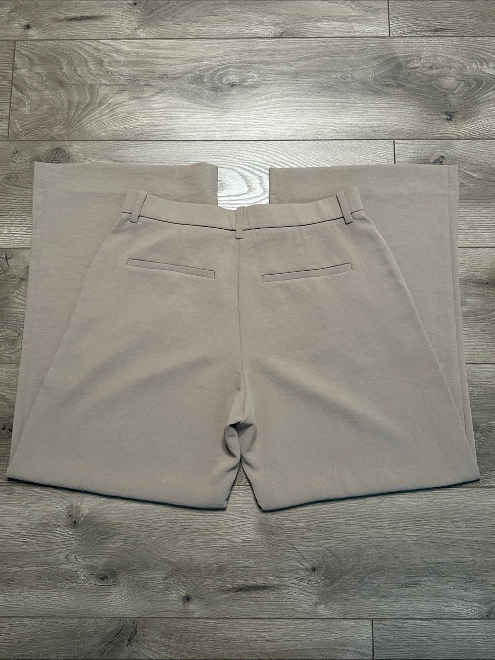 Abercrombie & Fitch Sloan Tailored Wide Leg Pleated High Rise Dress Pants Tan 30 - Picture 6 of 13